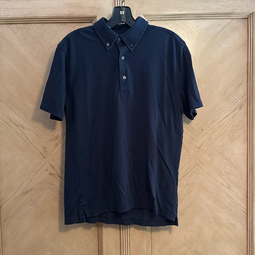 Muji Mens Polo - Navy Blue - M